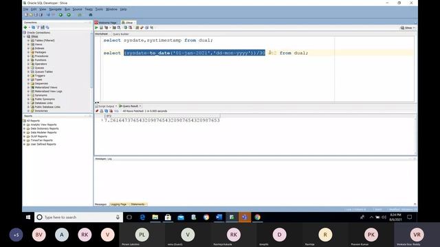DATE OPARETORS and FUNCTIONS in oracle смотреть онлайн
