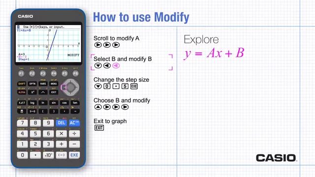 How draw graphs with variable coefficients with the fx CG50 смотреть онлайн
