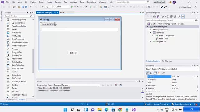 Create Your First C# Windows Forms Application using Visual Studio (2023) смотреть онлайн