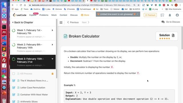 LeetCode 991.Broken-Calculator (Python) смотреть онлайн