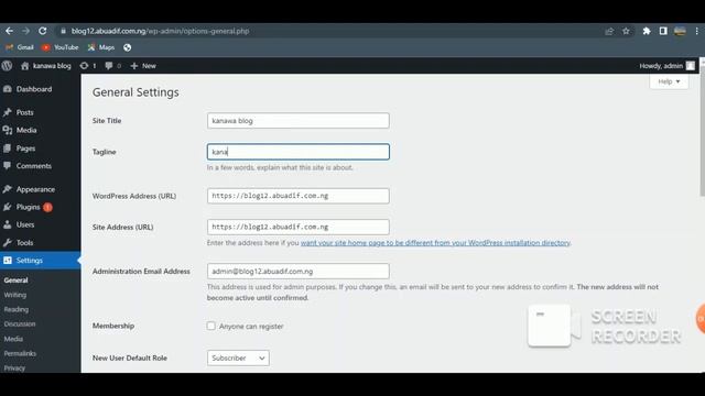 WordPress settings смотреть онлайн
