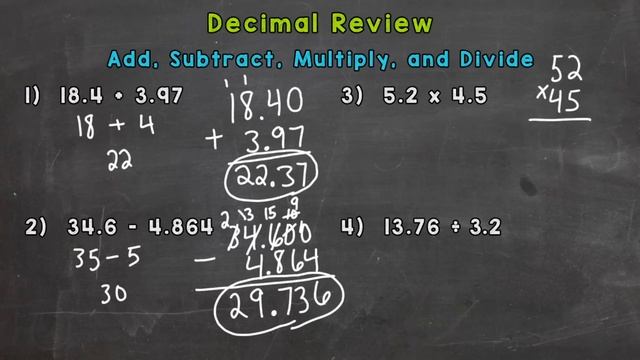 Decimal Review | Add, Subtract, Multiply, and Divide Decimals смотреть онлайн