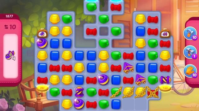 HomeScapes Level 1877 No Boosters (18 Moves)