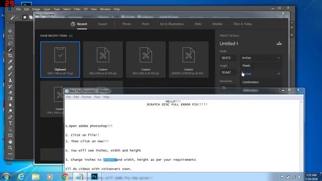 Photoshop scratch disk full error fix!!!!!!! смотреть онлайн