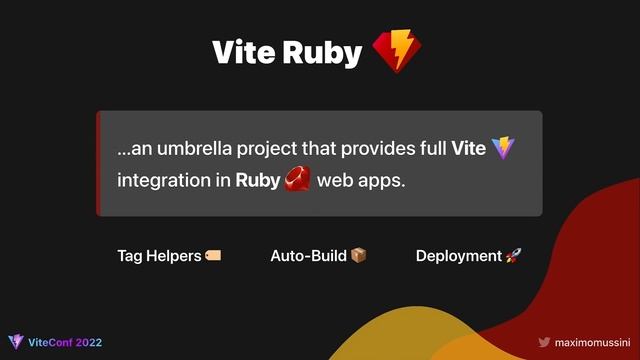 Frontend Joy in Ruby on Rails, Máximo Mussini, ViteConf 2022 смотреть онлайн
