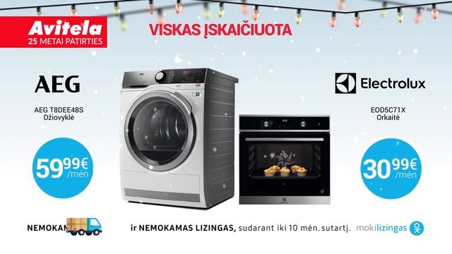 VISKAS ĮSKAIČIUOTA: NEMOKAMAS pristatymas + NEMOKAMAS lizingas AEG ir Electrolux technikai Aviteloj смотреть онлайн