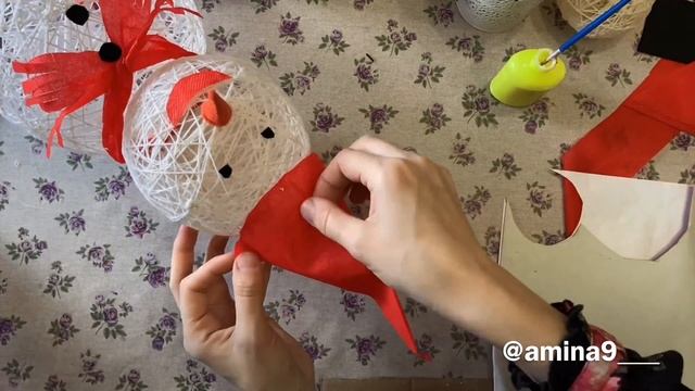 Снеговик из ниток | Своими руками смотреть онлайн
