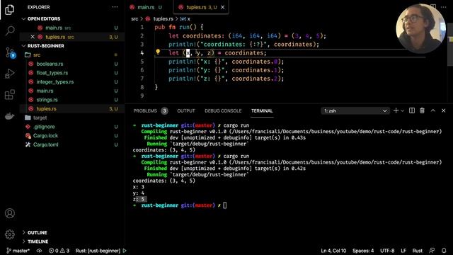 Rust Beginners 5 - Tuples смотреть онлайн