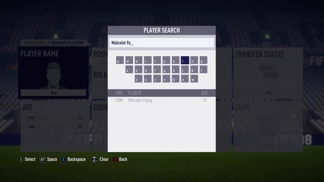 Malcolm Young in fifa 18 смотреть онлайн
