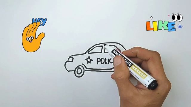 Bolalar uchun politsiya mashina rasm chizish/Drawing police car for kids/Рисование полиция для дете смотреть онлайн