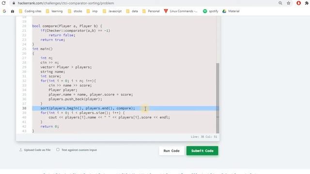 Sorting: Comparator Hackerrank solution // Comparator in c++ and stl смотреть онлайн
