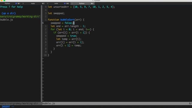 Bubble Sort in Javascript смотреть онлайн