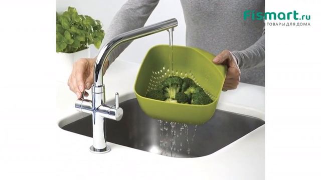 Покупки для кухни | Кастрюли: обзор Дуршлаг Joseph Joseph Square SS17 40088, купить | fismart.ru смотреть онлайн