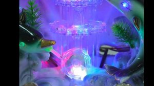 Настольный декоративный фонтан «Три дельфина» с подсветкой и увлажнителем воздуха