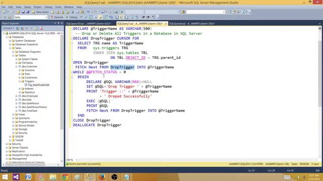 How to Drop or Delete all Triggers from a Database in SQL Server - SQL Server Tutorial смотреть онлайн