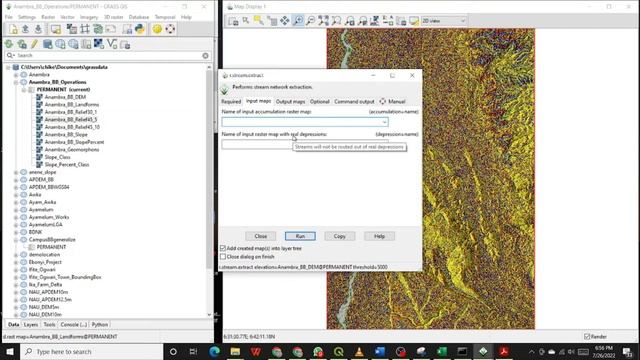 7.6 Generation of Stream Network from DEM in GRASS GIS смотреть онлайн