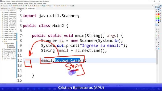Metodos String length toLowerCase toUpperCase en JAVA PARTE 2/2 смотреть онлайн