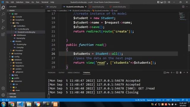 CRUD IN LARAVEL FOR BEGINERRS WITH COMPLETE GUIDELINES смотреть онлайн