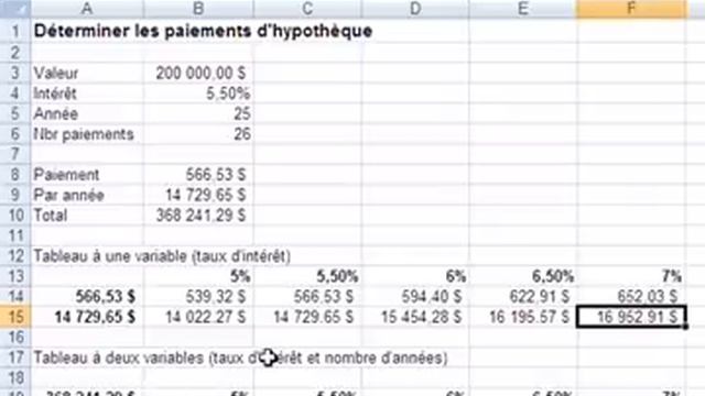 Excel : Table de données смотреть онлайн