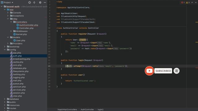 Laravel API Authentication using JWT Tokens смотреть онлайн