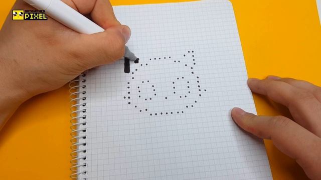 АНИМЕ КОТЕЙКА PIXEL ART !!! Рисуем по клеточкам CAT ANIME