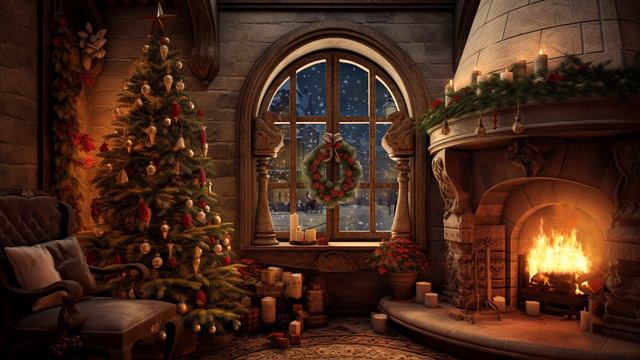 Feel the Warm Christmas Atmosphere in the Cabin | Fall Asleep Instantly In 2 Minutes смотреть онлайн