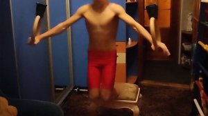 Крест на кольцах. Подготовительное упражнение. Cross on the rings. Preparatory exercise.
