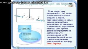 Физика - Сила Ампера. Правило левой руки. Сила Лоренца