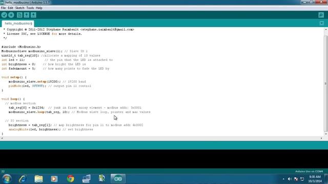 Arduino Modbus RTU Slave Example смотреть онлайн