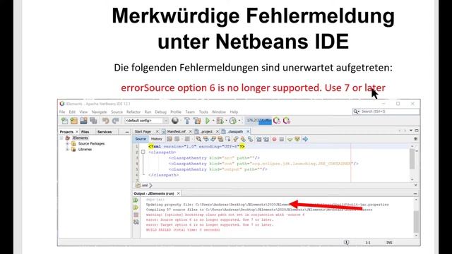 Netbeans IDE Fehlermeldung / errorSource option 6 is no longer supported. Use 7 or later / behoben смотреть онлайн