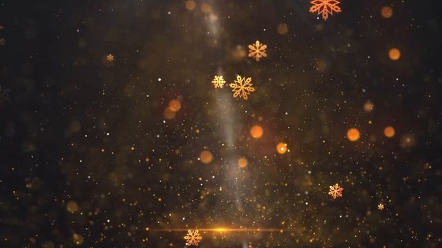 Golden Snowflakes | Christmas Background Video | Free Stock Footage смотреть онлайн