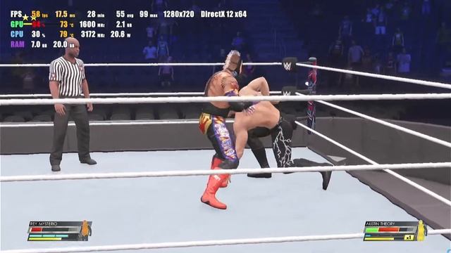 WWE 2K22 - AMD Ryzen 7 4700U - Radeon Vega 7 (Integrated Graphics) - Test Gameplay смотреть онлайн