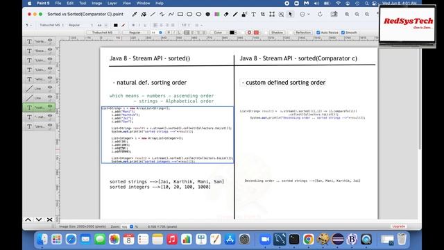 # 176 How To Sort Objects Using Comparator Interface | Sorting Comparator | Stream |java8|RedSysTec смотреть онлайн