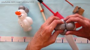 Снеговик из шарика / One balloon Snowman (Subtitles)