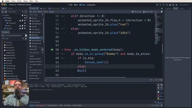 Godot 4 Platformer Tutorial - Episode 13 - 'Mushroom' Power Ups смотреть онлайн