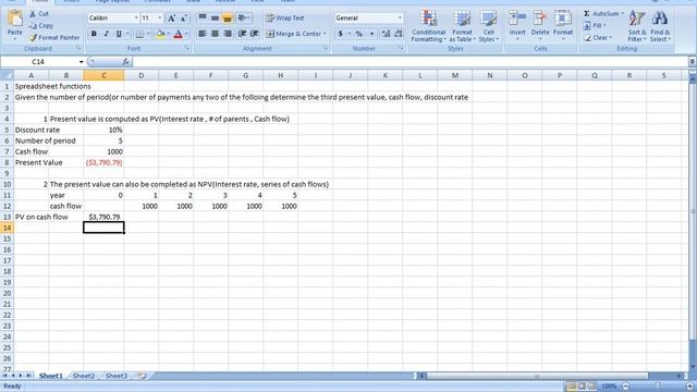 Spreadsheet functions (PV,NPV,PMT,IRR) in excel смотреть онлайн
