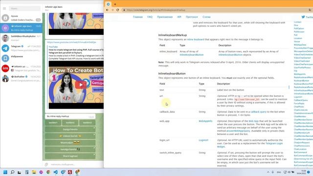 2 How to create telegram bot using PHP, Full course of bot API, Exsamples sending methods bot API. смотреть онлайн