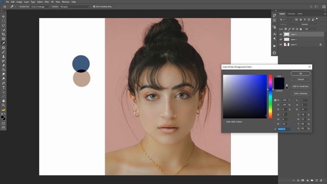 Photoshop Techniques - Fixing the differences in skin tone colors between a neck and face смотреть онлайн