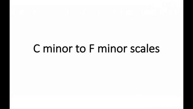 C minor to F minor scales practice смотреть онлайн