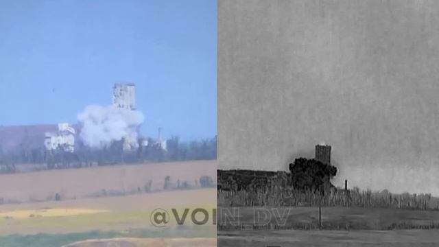 Авиаудар по позиции ВСУ на шахте "Южнодонбасская 3", Угледар/Airstrike at the AFU position on a mine