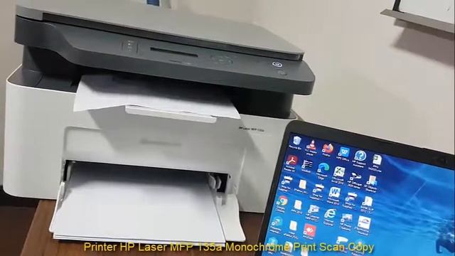Tes Print & Scan di Printer HP Laser MFP 135a Monochrome (Print Scan Copy) смотреть онлайн
