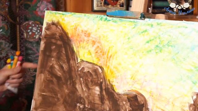 Как нарисовать копию картины Клода Моне в смешанной технике? смотреть онлайн