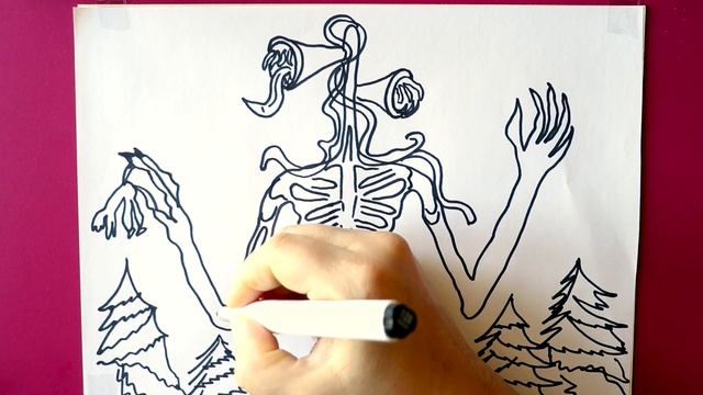 Как научиться рисовать сиреноголового в реальной жизни | Творения Тревора Хендерсона смотреть онлайн