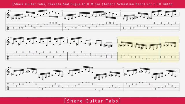 [Share Guitar Tabs] Toccata And Fugue In D Minor (Johann Sebastian Bach) ver 2 HD 1080p смотреть онлайн