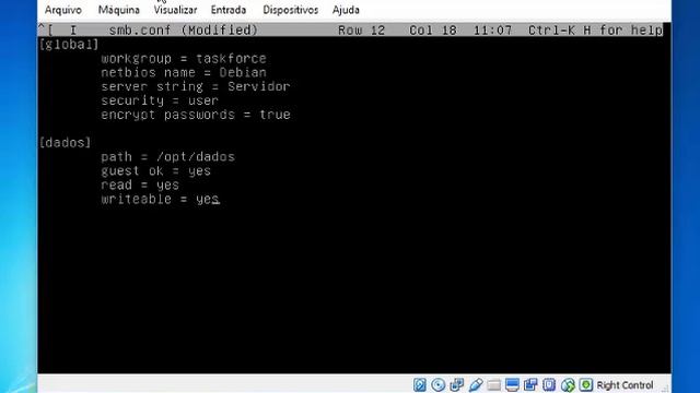 05 Tutorial de Debian 8.3 Instalação e Configuração básica do SAMBA смотреть онлайн