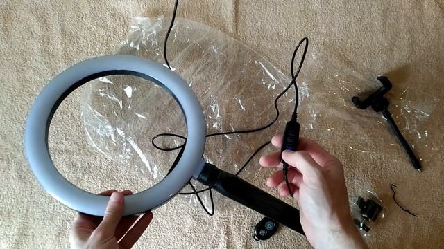 Кольцевая LED лампа. AliExpress. ОБЗОР. смотреть онлайн