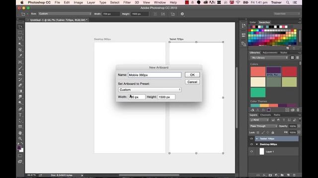 How To Use Artboards Photoshop CC 2015 Tutorial - Create Web Page Designs Part - 18/48 смотреть онлайн