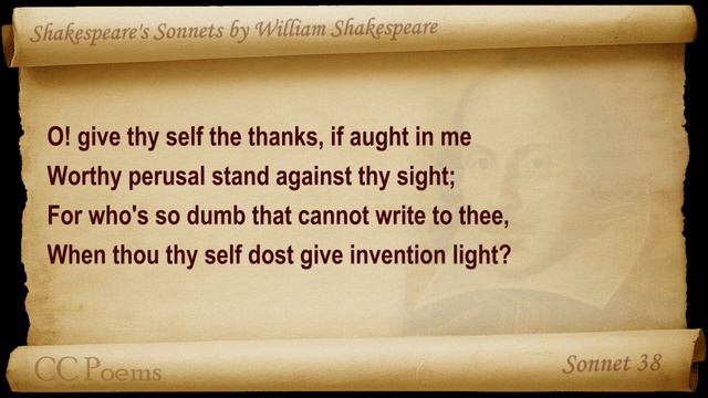 Sonnet 038 by William Shakespeare смотреть онлайн