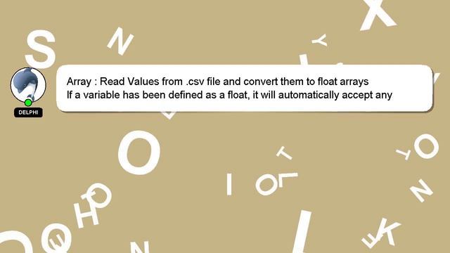 Array : Read Values from .csv file and convert them to float arrays смотреть онлайн