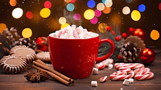 Holiday Music | Relaxing Christmas Jazz in Cozy Christmas Coffee Shop Ambience for Peaceful Holiday смотреть онлайн